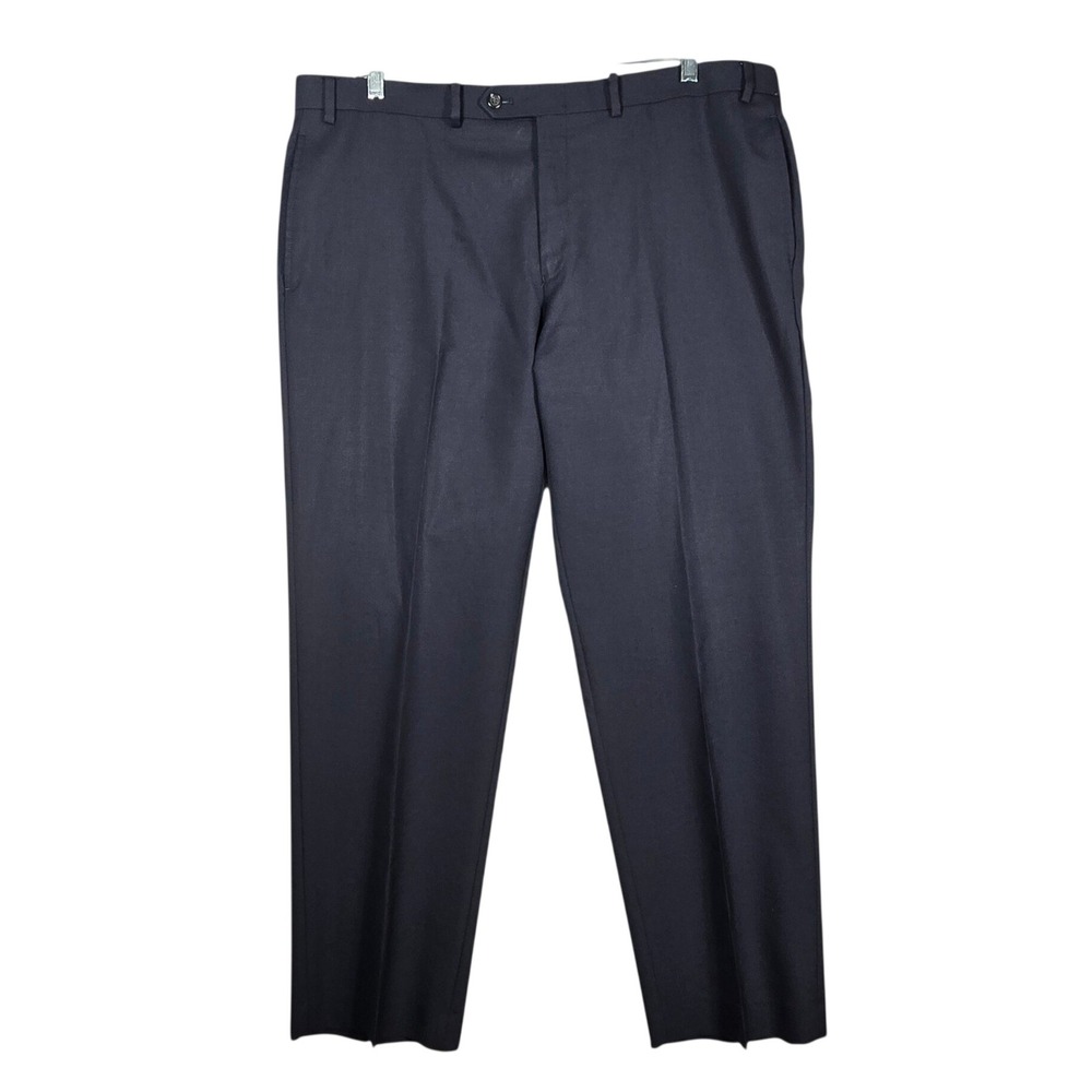 Lauren Ralph Lauren Mens 40x30 Navy Blue Wool Flat Front Comfort Dress Pants